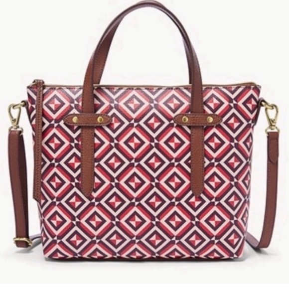 Fossil Felicity Satchel Bag With Matching Pouch - Picture 2 of 8